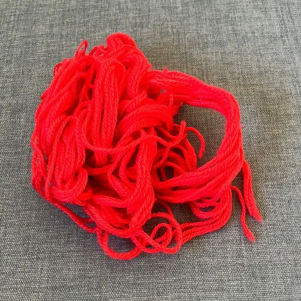 Red Needlepoint Thread Yarn